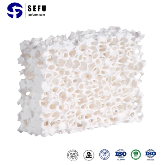 Sefu-Keramikschaumfilter China Schaumkugelfilter Lieferanten Aluminiumoxid-Siliziumkarbid-Zirkonoxid Poröser Keramikschaumfilter Aluminiumoxid-Keramikschaumfilter